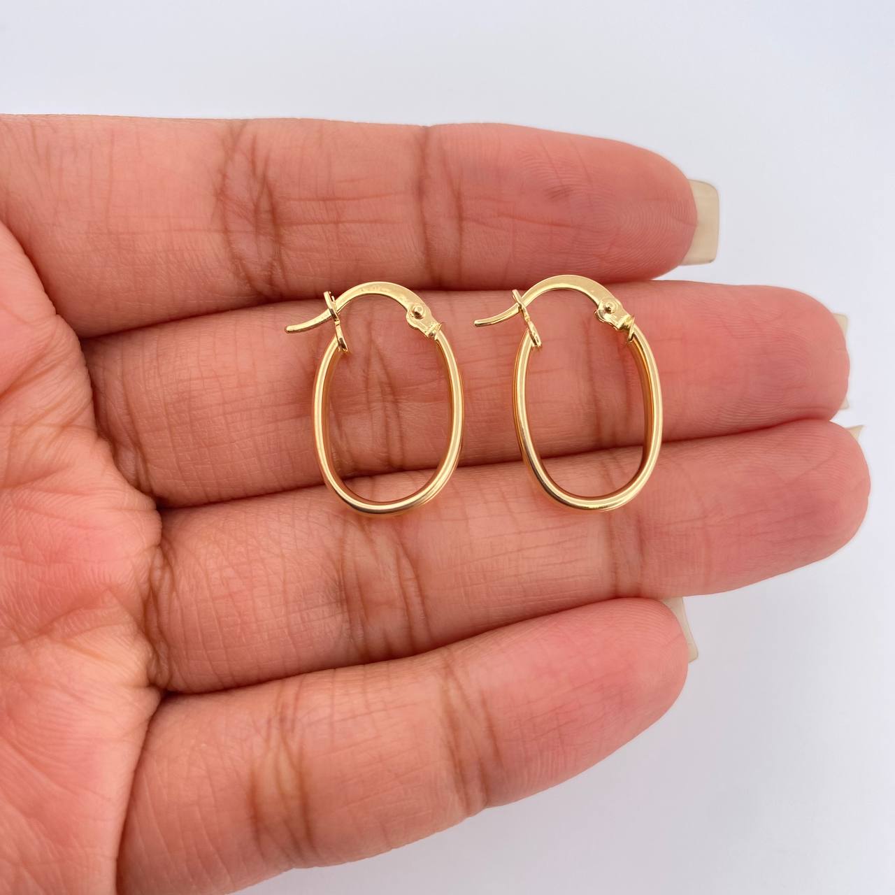 Candongas Andy Ovaladas 1.3gr / 2.1cm / Oro Amarillo 18K %