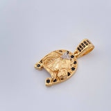 Dije Herradura Caballo 4.5gr / 2.8cm / Dos Oros Amarillo Blanco 18K %