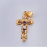 Dije Cruz Cristo Milagroso de Buga 4.15gr / 3.8cm / Tres Oros 18K %