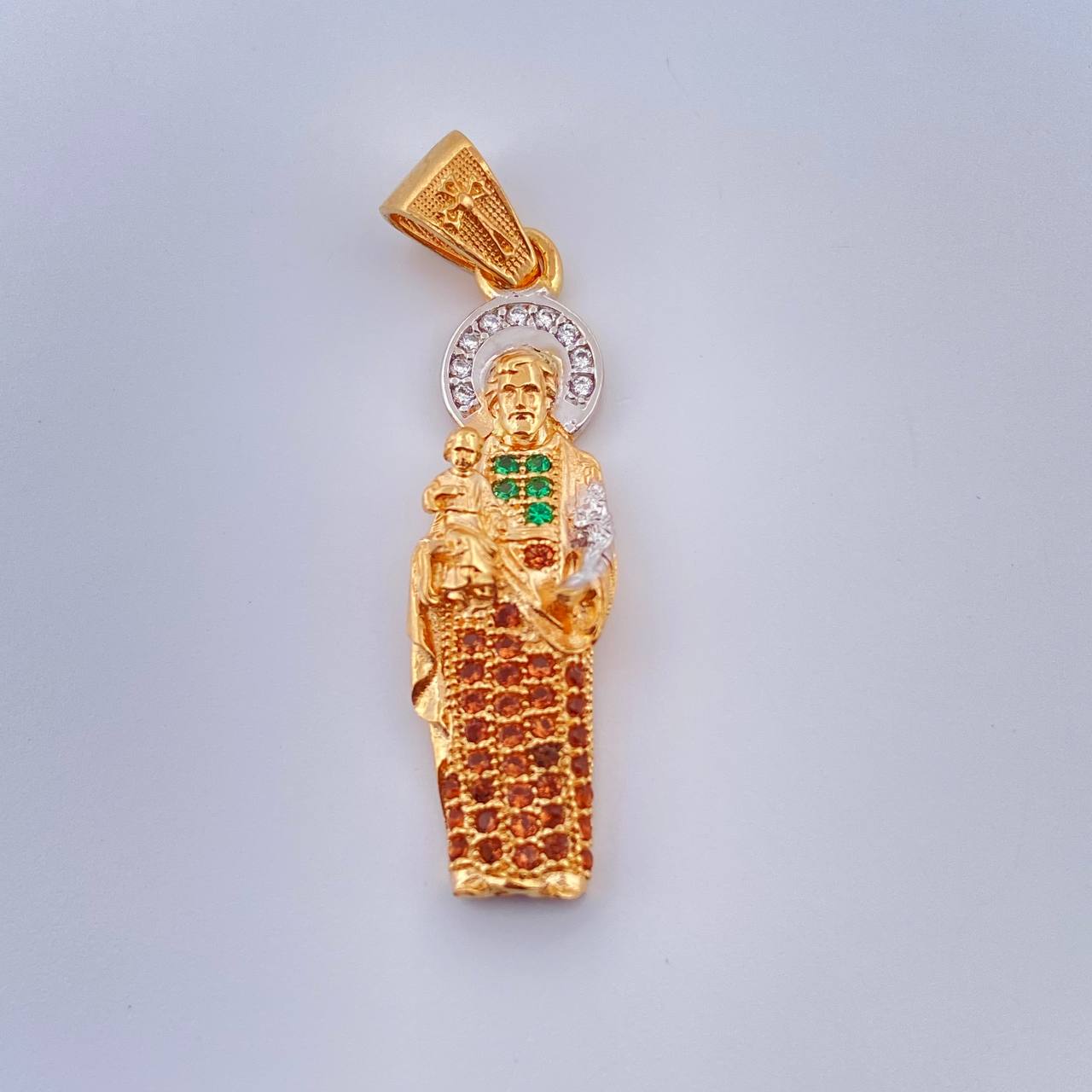 Dije San Jose 2.85gr / 3.4cm / Dos Oros Amarillo Blanco 18K %