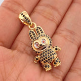 Dije Conejo Sonriente 6.35gr / 3.5cm / Dos Oros Amarillo Blanco 18K %