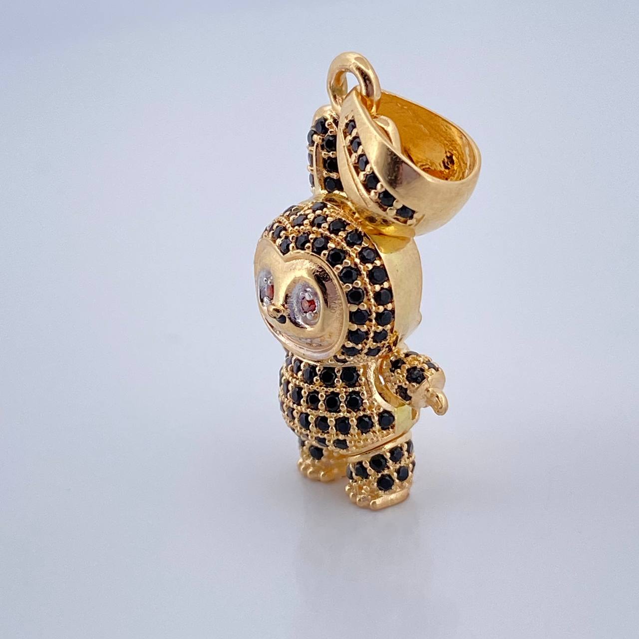 Dije Conejo Sonriente 6.35gr / 3.5cm / Dos Oros Amarillo Blanco 18K %