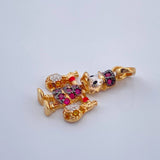 Dije Pato Bolsas De Dinero 1.5gr / 2.2cm / Tres Oros 18K %