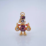 Dije Pato Bolsas De Dinero 1.5gr / 2.2cm / Tres Oros 18K %
