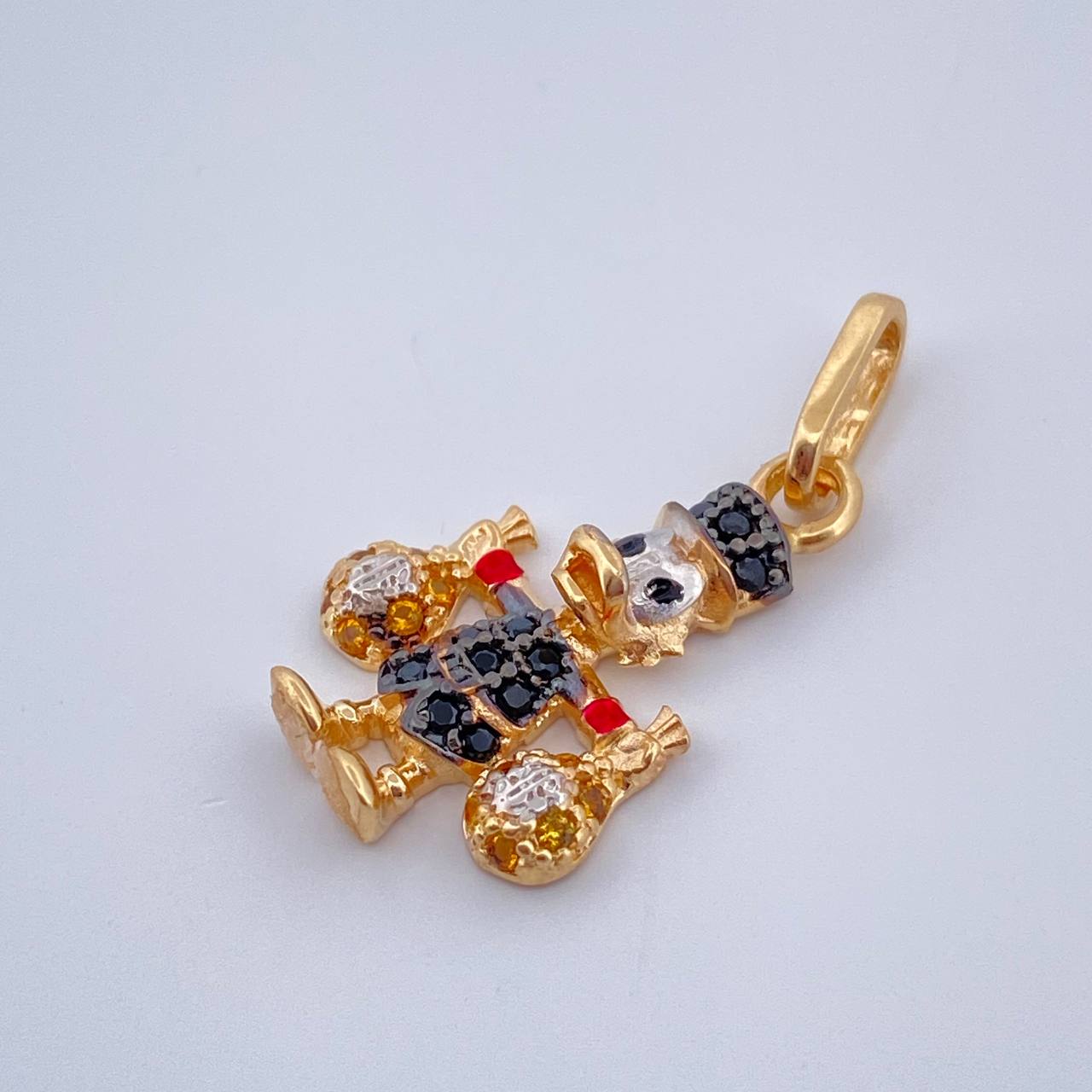 Dije Pato Bolsas De Dinero 1.45gr / 2.2cm / Tres Oros 18K %