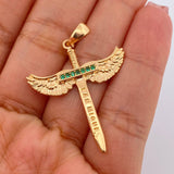 Dije Espada Alas San Miguel 4.75gr / 4.3cm / Oro Amarillo 18K %