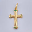 Dije Cruz Trenzada 1.95gr / 3cm / Oro Amarillo 18K %