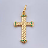 Dije Cruz Trenzada 1.95gr / 3cm / Oro Amarillo 18K %