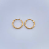 Candongas Aro Liso 0.55gr / 1cm / Oro Amarillo 18K %