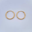 Candongas Aro Liso 0.75gr / 1.5cm / Oro Amarillo 18K %