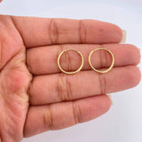 Candongas Aro Liso 0.75gr / 1.5cm / Oro Amarillo 18K %