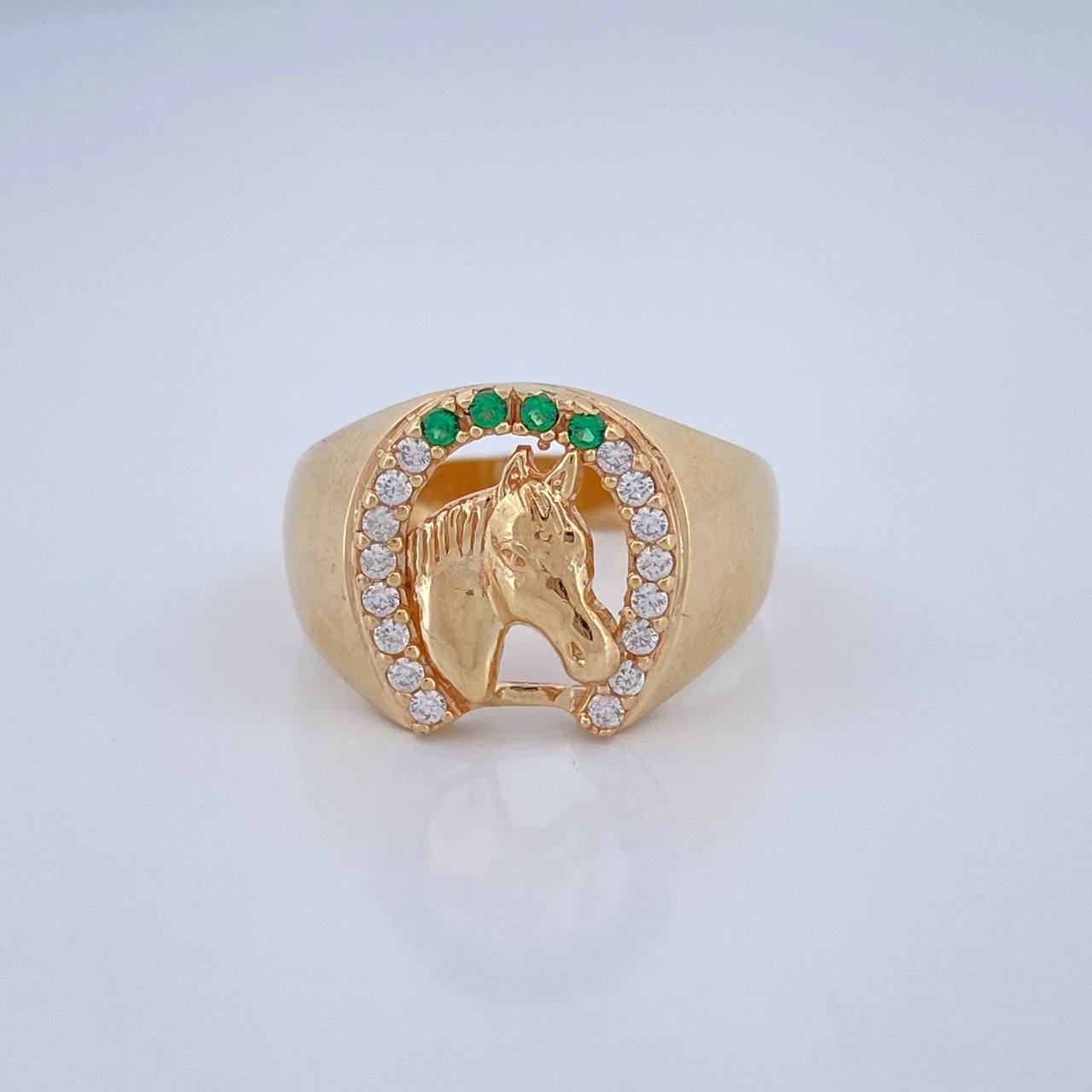 Anillo Herradura Caballo 5.05gr / T10 1/4 / Oro Amarillo 18K %