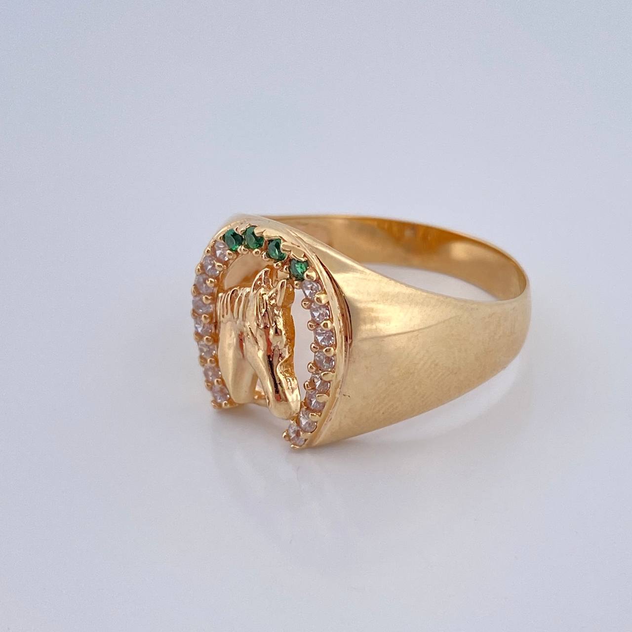 Anillo Herradura Caballo 5.05gr / T10 1/4 / Oro Amarillo 18K %