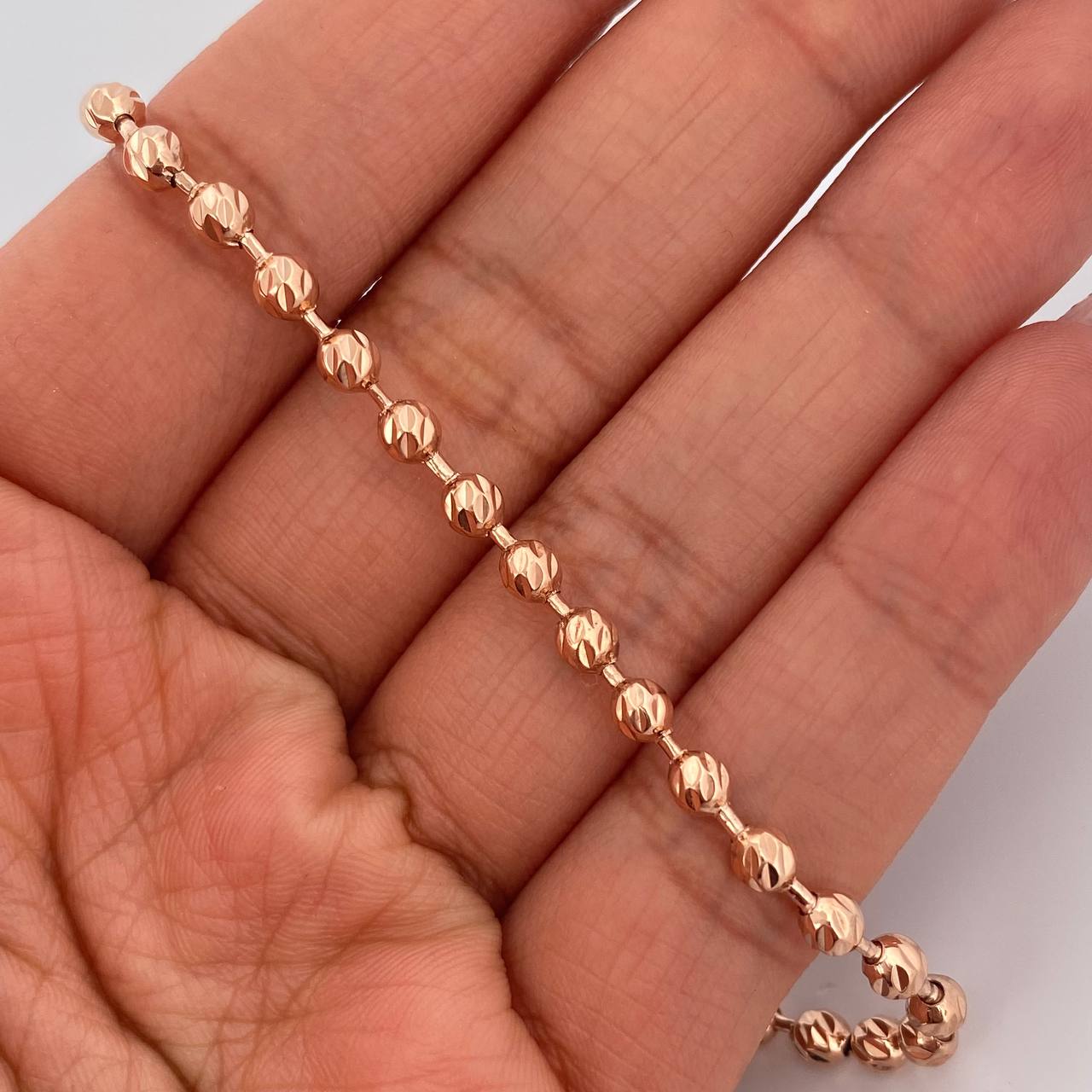 Pulso Militar 7.3gr / 19cm / 4mm Oro Rosa 18K %