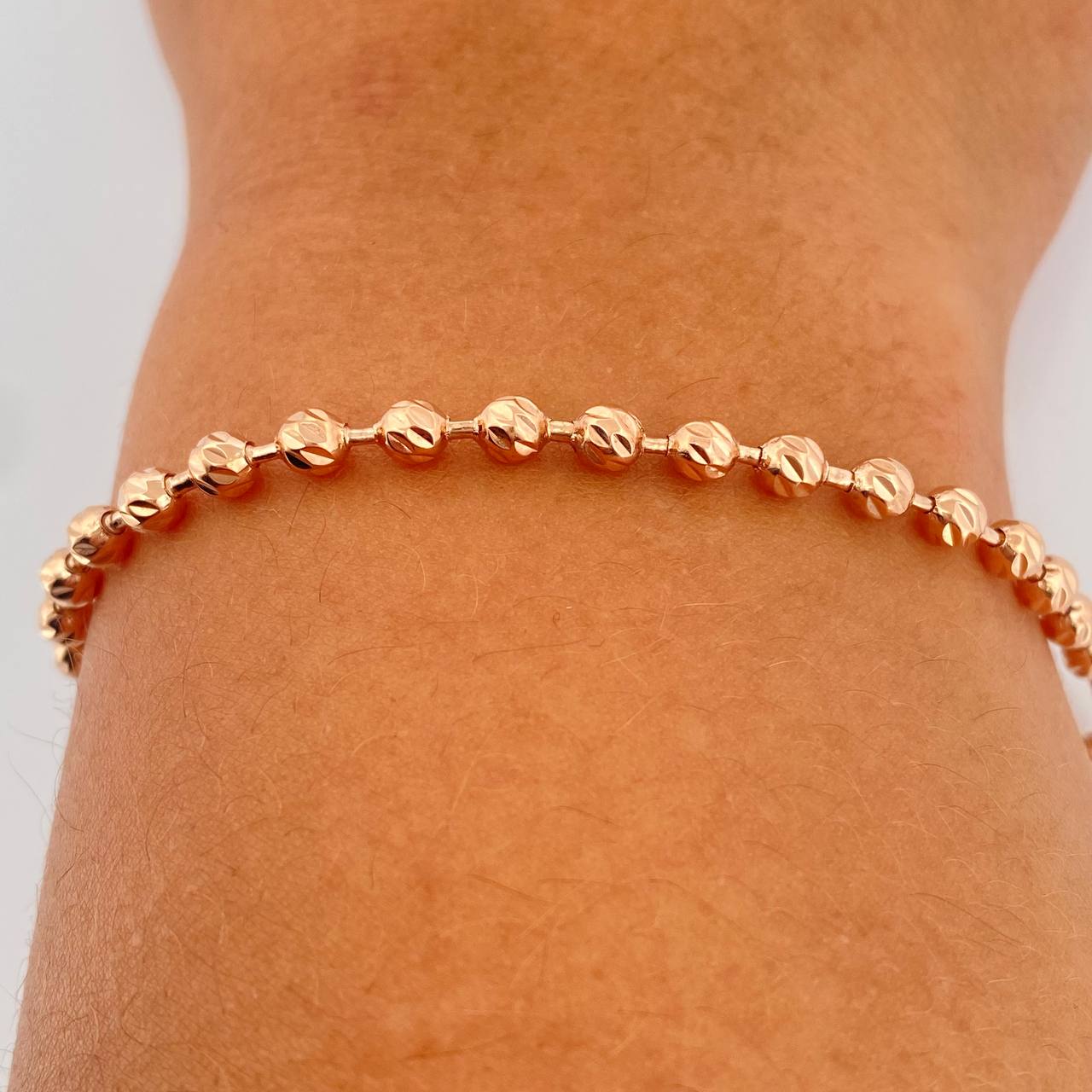 Pulso Militar 7.3gr / 19cm / 4mm Oro Rosa 18K %