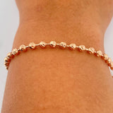 Pulso Militar 7.3gr / 19cm / 4mm Oro Rosa 18K %