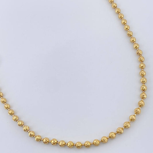 Cadena Militar 17.7gr / 62cm / 3mm Oro Amarillo 18K %