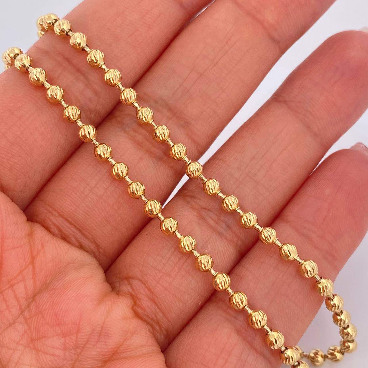 Cadena Militar 17.7gr / 62cm / 3mm Oro Amarillo 18K %