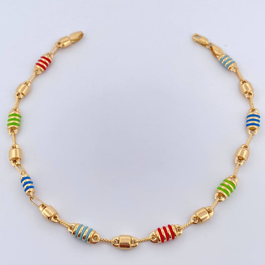 Tobillera Barril 6.05gr / 26cm / 4.65mm Oro Amarillo 18K %