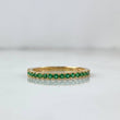 Anillo Churumbela 1.75gr / T7 1/4 / Circones Verdes Oro Amarillo