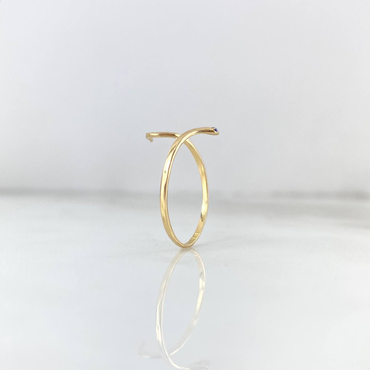 Anillo Abrazo Serpiente 0.9gr / T9 / Circones Azules Oro Amarillo ©
