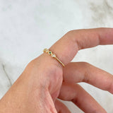 Anillo Ojos Espiral Punteado 1.5gr / T7 1/2 / Circones Verdes Blancos Oro Amarillo