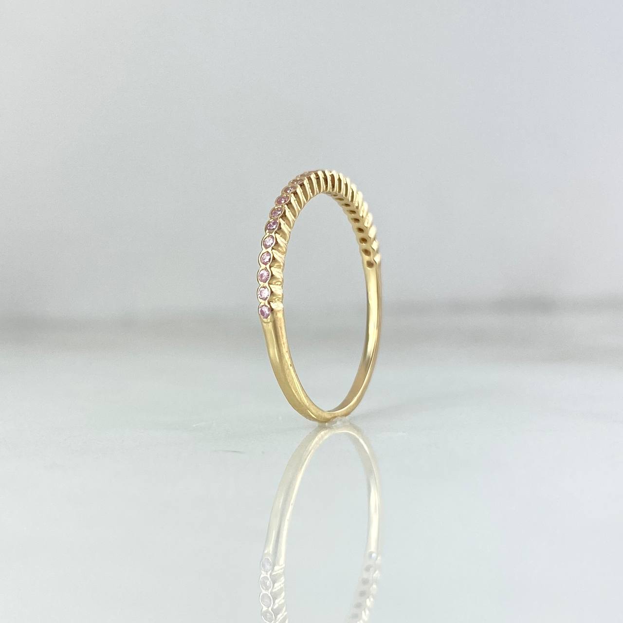 Anillo Churumbela Circulos 1.35gr / T7 / Circones Rosas Oro Amarillo