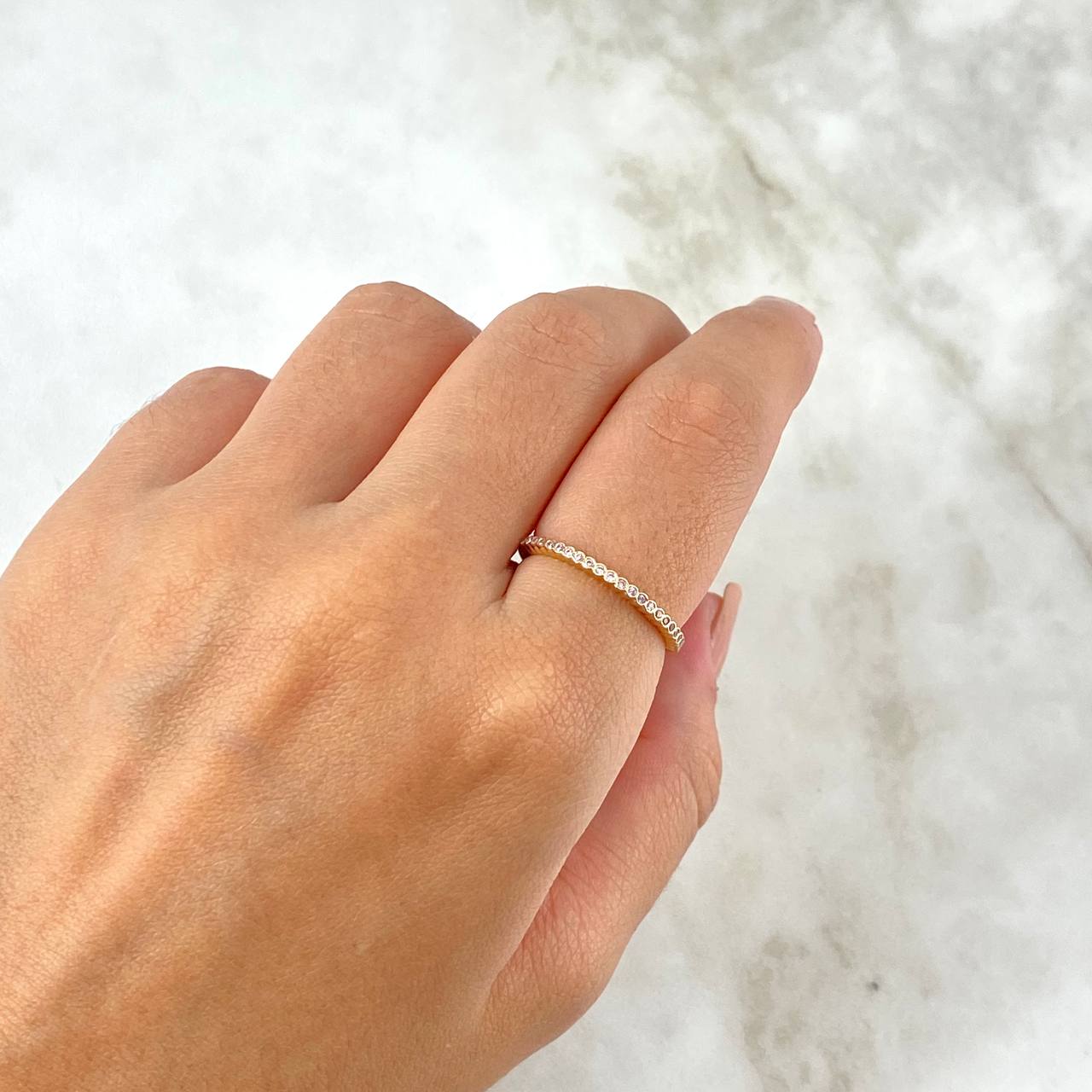 Anillo Churumbela Circulos 1.35gr / T7 / Circones Rosas Oro Amarillo