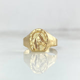 Anillo Sello Herradura Caballo 1.15gr / T6 / Oro Amarillo