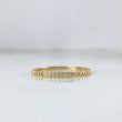Anillo Esferas Rectangulo 1.4gr / T7 1/4 / Circones Blancos Oro Amarillo