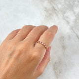 Anillo Churumbela Circulos 1.45gr / T6 / Circones Blancos Fucsias Oro Amarillo