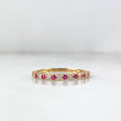 Anillo Churumbela Circulos 1.45gr / T6 / Circones Blancos Fucsias Oro Amarillo