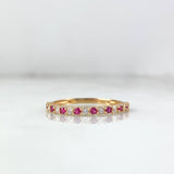 Anillo Churumbela Circulos 1.45gr / T6 / Circones Blancos Fucsias Oro Amarillo