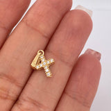 Dije Cruz Doble 0.95gr / 1.8cm / Oro Amarillo 18K %