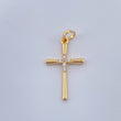 Dije Cruz Sobre Cruz 1.1gr / 2.8cm / Oro Amarillo 18K %