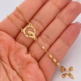 Rosario Virgen Maria Cruz 8.45gr / 59.5cm / 1.57mm Oro Amarillo 18K %