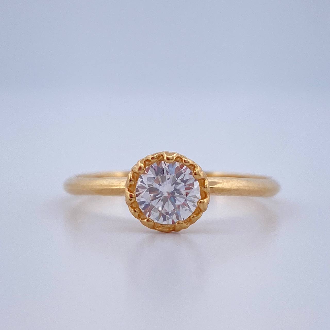Anillo Solitario 1.85gr / T7 / Oro Amarillo 18K %