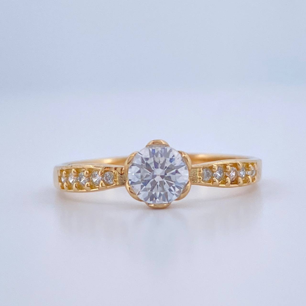 Anillo Solitario Churumbela 2.05gr / T7 / Oro Amarillo 18K %