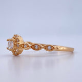 Anillo Halo Ojos 2.2gr / T6 3/4 / Oro Amarillo 18K %