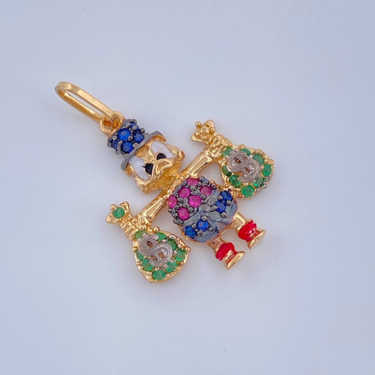 Dije Pato Bolsas De Dinero 1.55gr / 2.2cm / Tres Oros 18K %