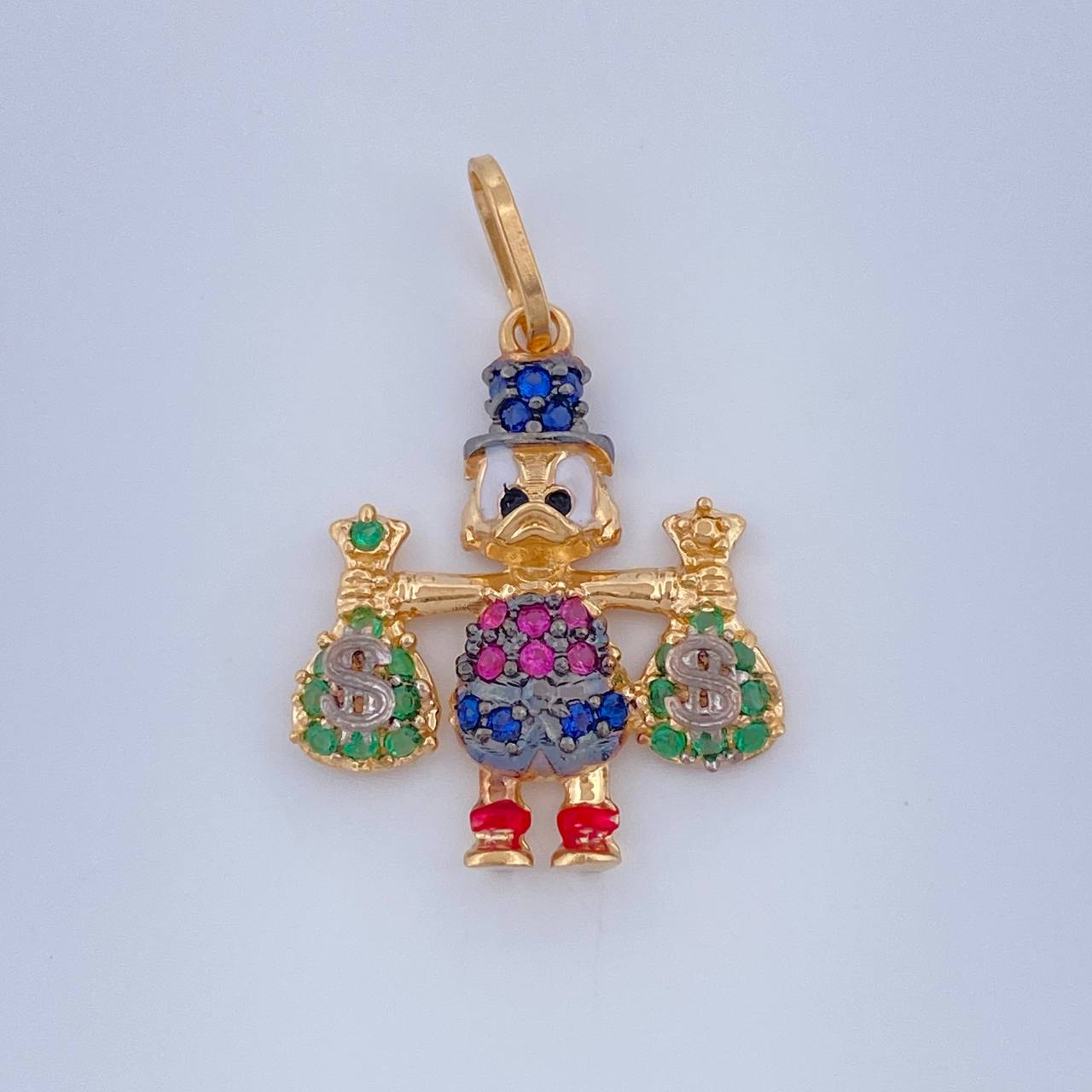 Dije Pato Bolsas De Dinero 1.55gr / 2.2cm / Tres Oros 18K %