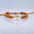 Pulsera Tejida Beige Avión 0.6gr / Oro Amarillo 18K %