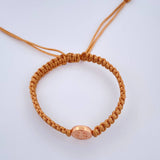 Pulsera Tejida Beige San Benito 0.5gr / Oro Rosa 18K %