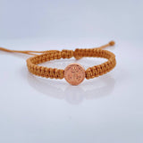 Pulsera Tejida Beige San Benito 0.5gr / Oro Rosa 18K %