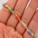 Pulso Rustico Barril 5.25gr / 21cm / 3mm Oro Amarillo 18K &