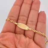 Pulso Bebé GC Placa Octagonal 1.9gr / 15cm / 3mm Oro Amarillo 18K &