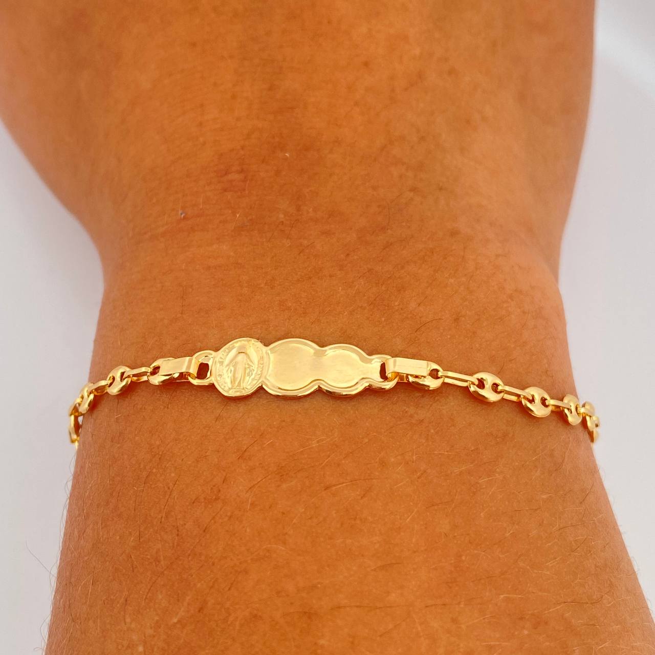 Pulso Bebé GC Placa Nube 1.9gr / 15cm / 1.55mm Oro Amarillo 18K &