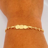 Pulso Bebé GC Placa Nube 1.9gr / 15cm / 1.55mm Oro Amarillo 18K &