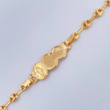 Pulso Bebé GC Placa Nube 1.85gr / 15cm / 1.55mm Oro Amarillo 18K &