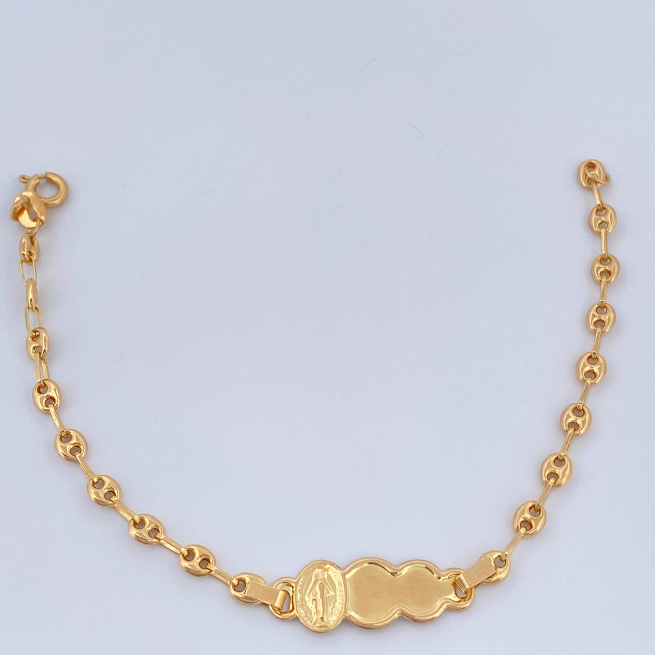 Pulso Bebé GC Placa Nube 1.9gr / 15cm / 1.55mm Oro Amarillo 18K &